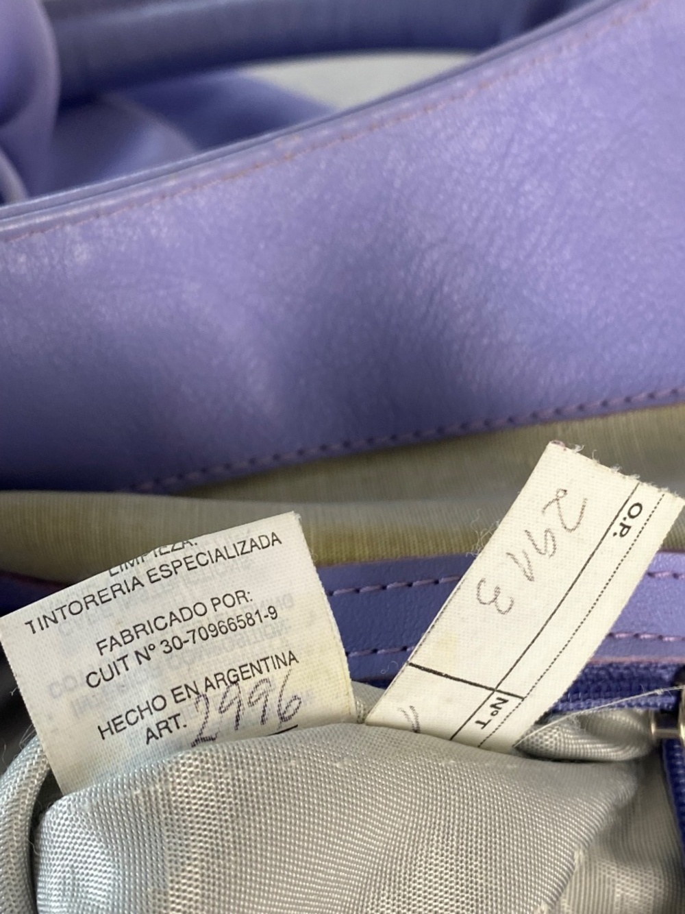 Vintage Lazaro Argentina Lavender Leather Hobo Shoulder Bag - Picture 7 of 16